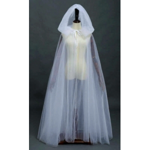 Long White Veil Cape - Hens Night Costumes
